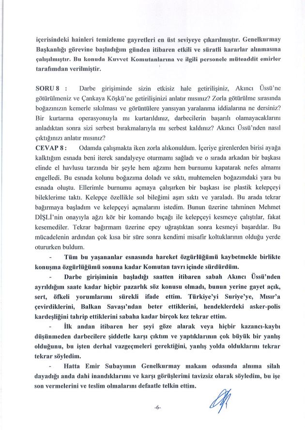 İşte Hulusi Akar’ın darbe komisyonuna verdiği cevaplar