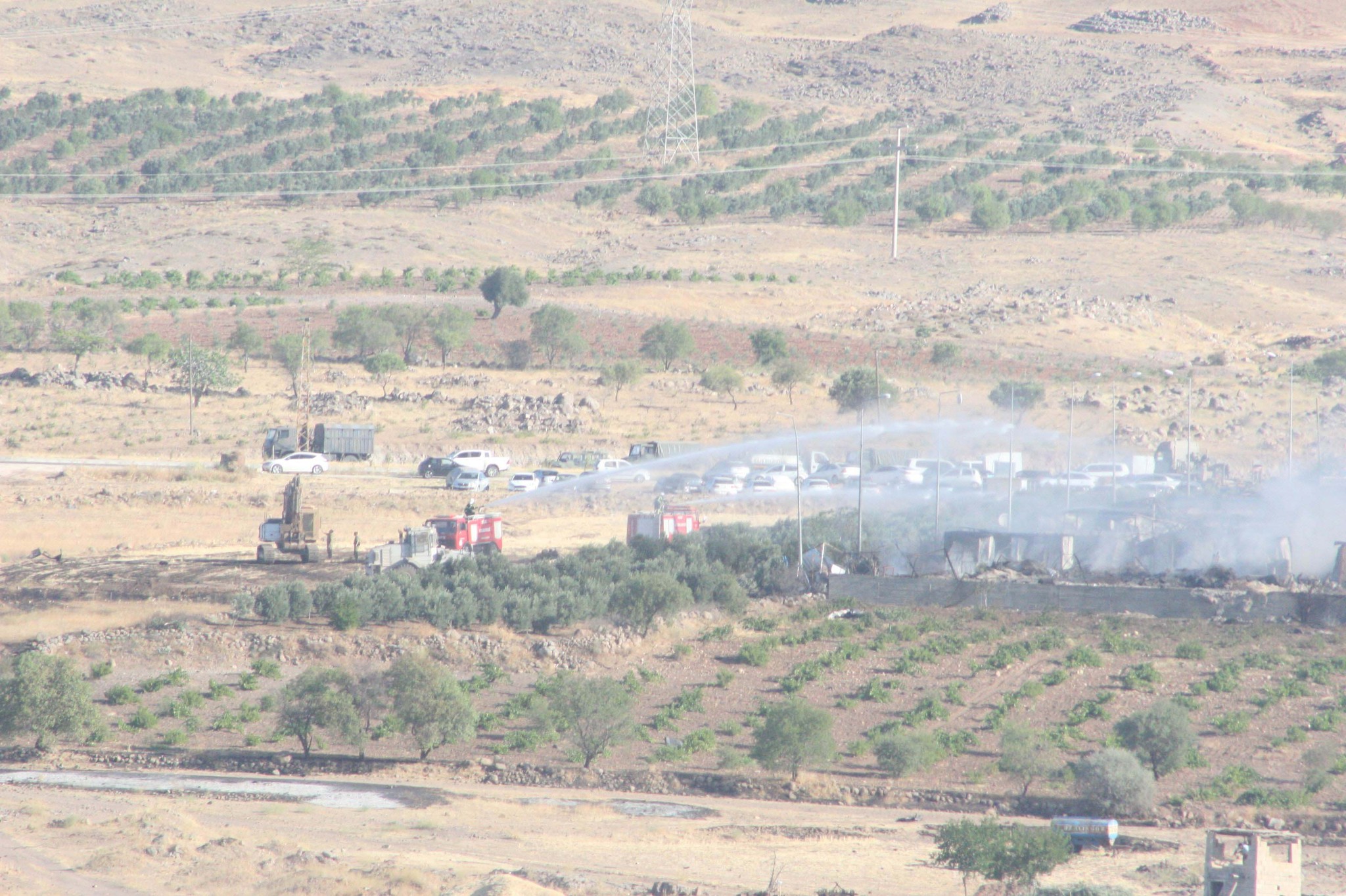 Son dakika: Askeri konteyner bölgesinde yangın çıktı