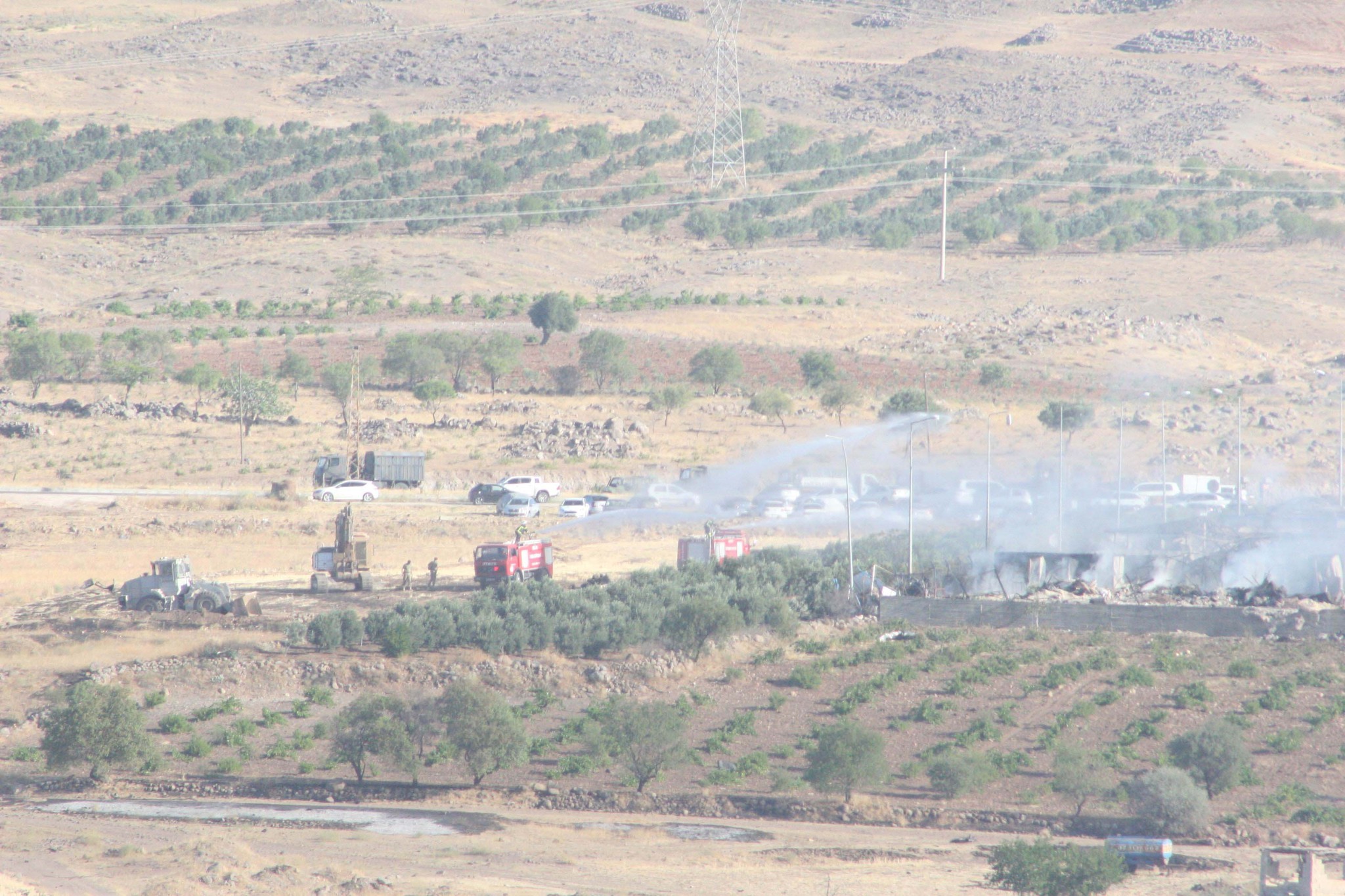 Son dakika: Askeri konteyner bölgesinde yangın çıktı