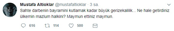 Mustafa Altıoklar’dan alçak açıklama