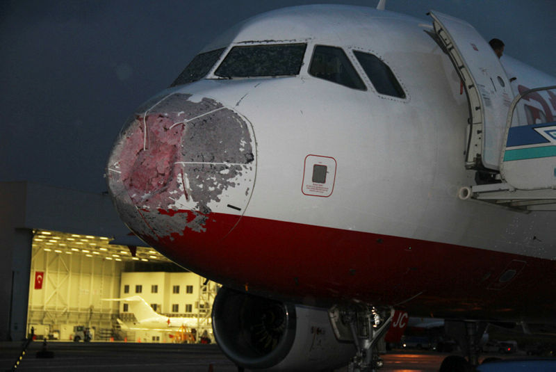 Yolcu uçağını bu hale getirdi