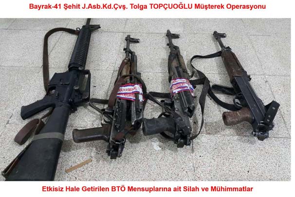 PKK sığınağında ısı güdümlü füze bulundu