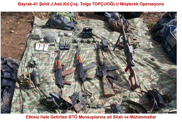 PKK sığınağında ısı güdümlü füze bulundu