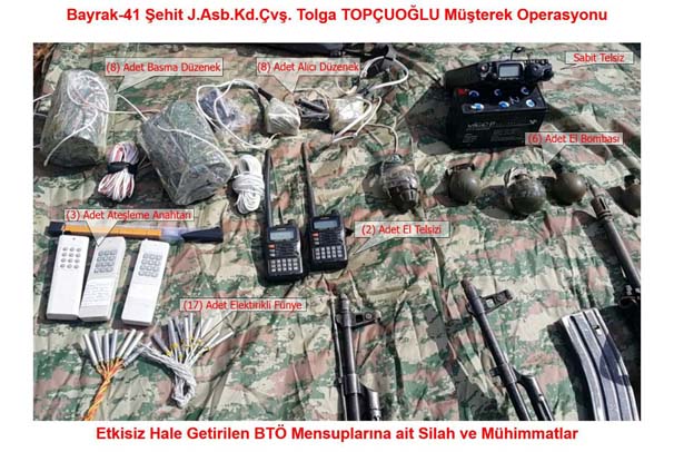 PKK sığınağında ısı güdümlü füze bulundu