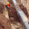 Rizede do�al gaz borusu delindi