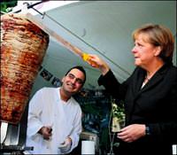 Merkel d�ner keyfi yapt�