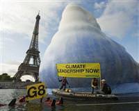 Paris'in ortas�nda bir buzda��