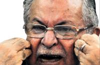 Talabani evinde kaybetti