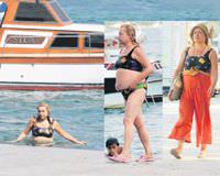 Bor� i�inde y�z�yor