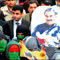 Diyarbak�rda Apo posterli miting