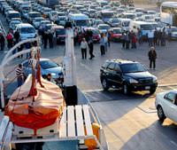 Kurban Bayram� tatilinin son g�n�nde trafik fel� oldu