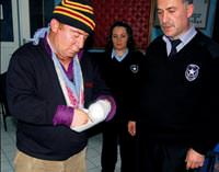 Dilencinin sarg�s� d��t�, kol g�r�nd�