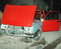 Otomobil do�algaz borusunu par�alad�