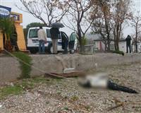 Cesedi a�aca ba�lad�lar