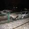 Otomobiller tramvay yoluna u�tu