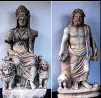 Tarlas�nda d�rt Roma heykeli buldu
