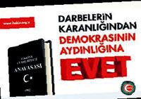 "Evet" pankart� toplat�ld�