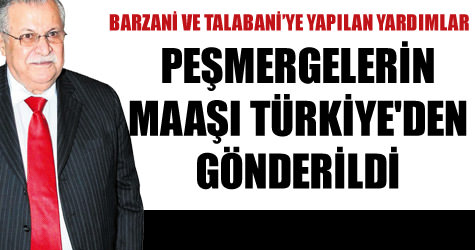 Talabaniye her ay 600 bin dolar