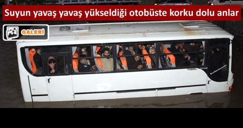 ���i servisi sel sular� i�inde mahsur kald�
