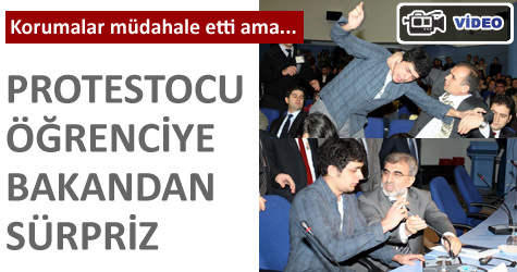 Protestocu ��renciye s�rpriz