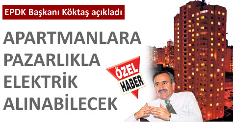 Apartmanlara pazarl�kla elektrik