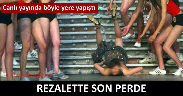 Canlı yayında böyle yere yapıştı