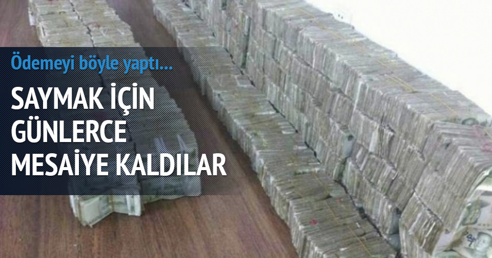 PARAYI 20 KİŞİ 6 SAATTE SAYDI