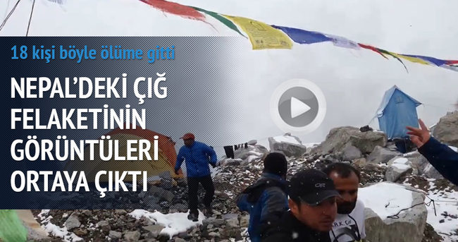 NEPAL'DE ÇIĞ GÖRÜNTÜLERİ ORTAYA ÇIKTI