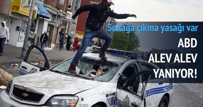 ABD'NİN BALTİMORE KENTİNDE OLAĞANÜSTÜ HAL VE SOKAĞA ÇIKMA YASAĞI İLAN EDİLDİ