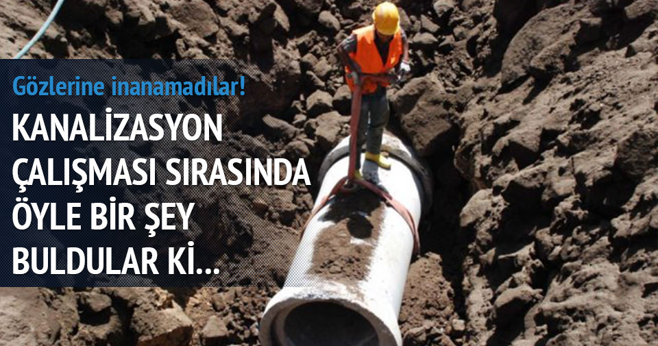 Kanalizasyon çalışmasında lahit bulundu