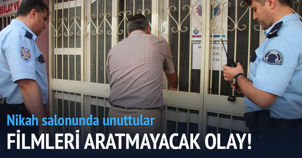 NİKAH SALONUNDA MAHSUR KALDILAR