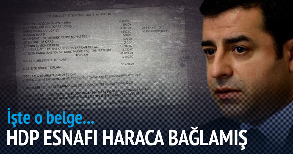 HDP esnafı böyle haraca bağlamış