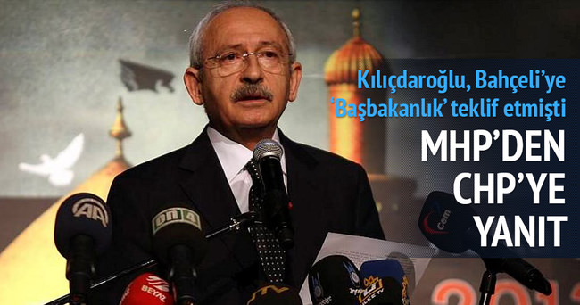 MHP'den CHP'ye 'Başbakanlık' yanıtı