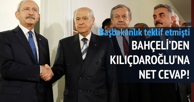 Devlet Bahçeli'den Kılıçdaroğlu'nun teklifine net cevap