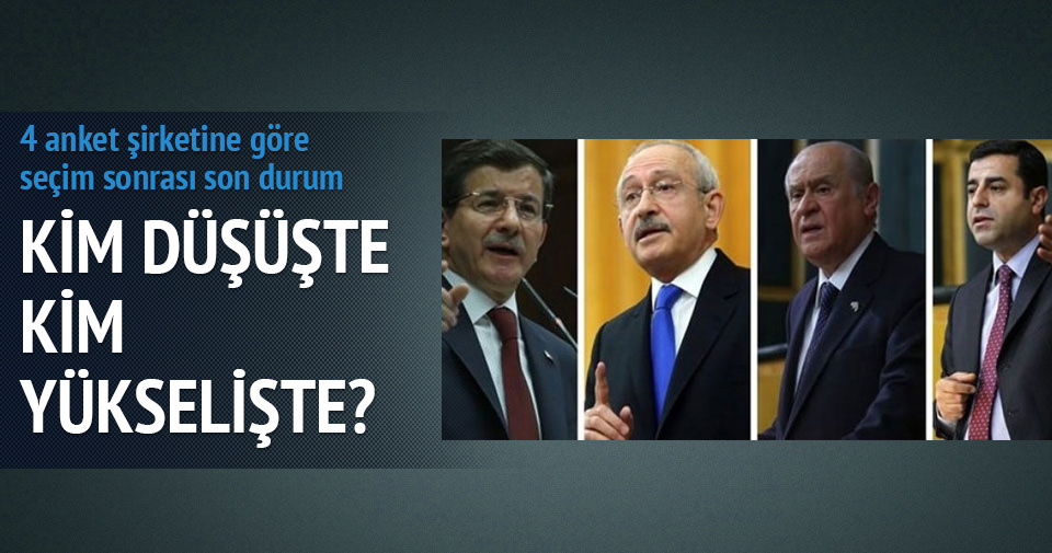 4 ANKET ŞİRKETİNE GÖRE SEÇİM SONRASI SON DURUM