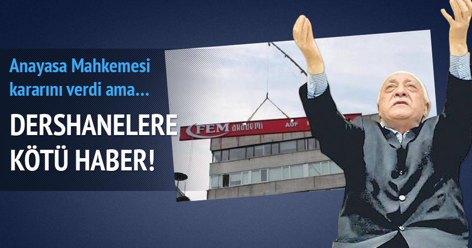 Dershanelere kötü haber
