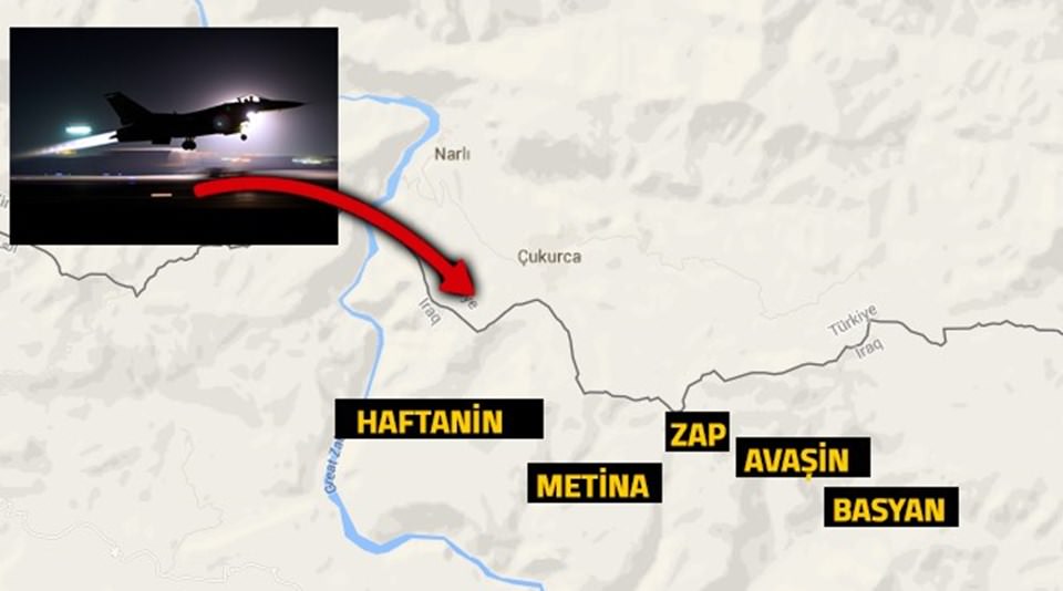Türk jetleri, PKK hedeflerini vuruyor Türk jetleri, PKK hedeflerini vuruyor