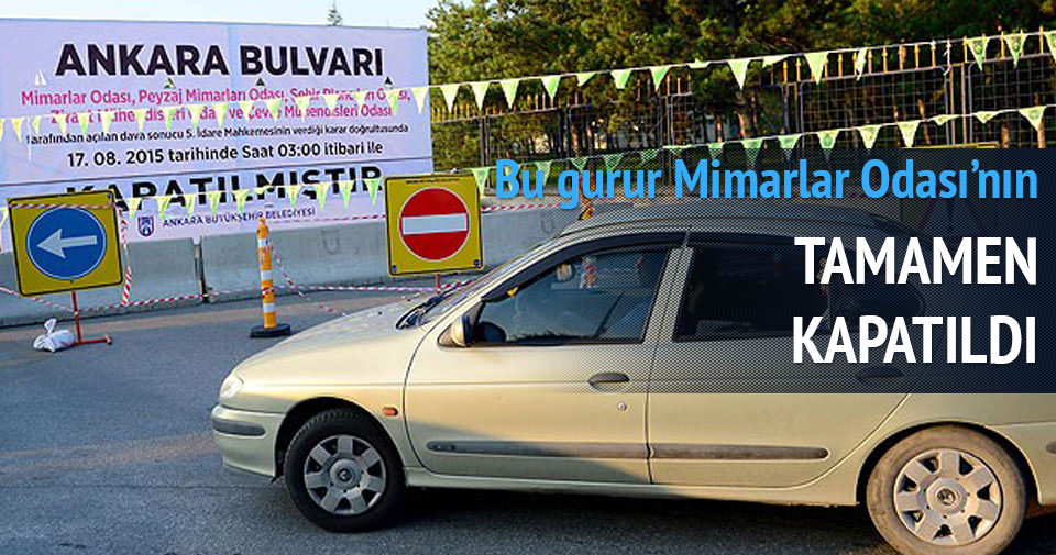 Ankara Bulvarı tamamen trafiğe kapatıldı