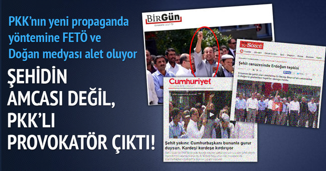 Şehidin amcası değil provokatör çıktı