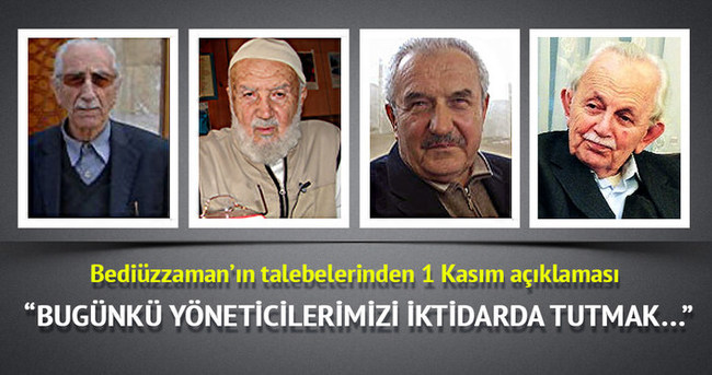 “Bugünkü yöneticilerimizi iktidarda tutmak…”