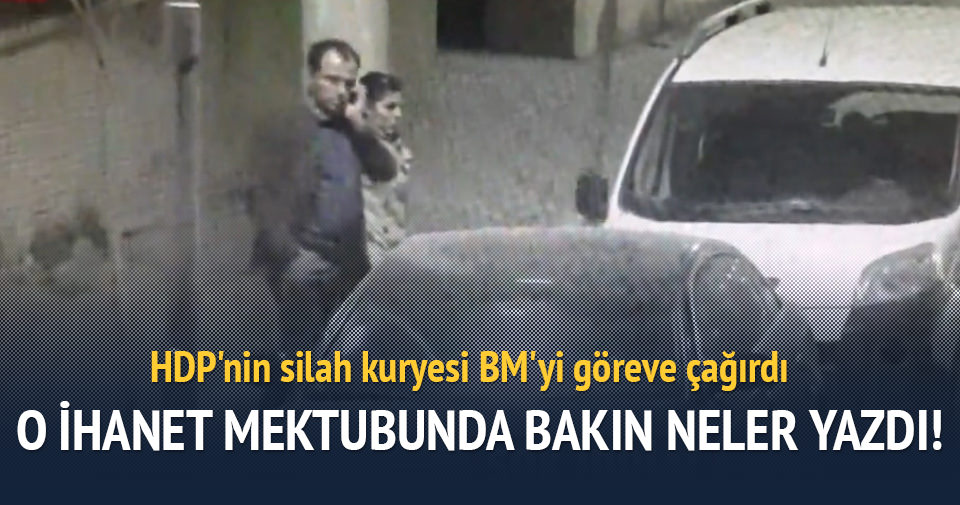 HDP'nin silah kuryesi BM'yi göreve çağırdı