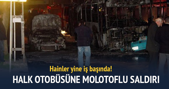 İstanbul Kağıthane'de halk otobüsüne molotoflu saldırı