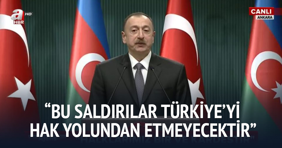 Cumhurbaşkanı Erdoğan İlham Aliyev ile ortak basın açıklaması yaptı