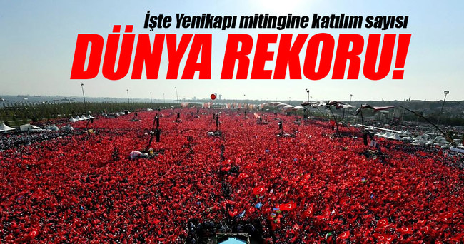 Emniyet Yenikapı'ya katılım sayısını açıkladı