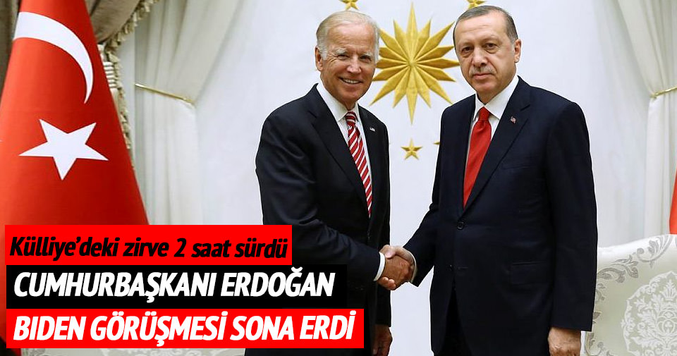 Cumhurbaşkanı Erdoğan Biden'i kabul etti