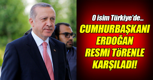 Cumhurbaşkanı Erdoğan Bahreyn Kralı Halife'yi törenle karşıladı!