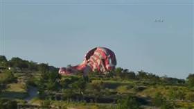 Kaza yapan balon böyle düştü!